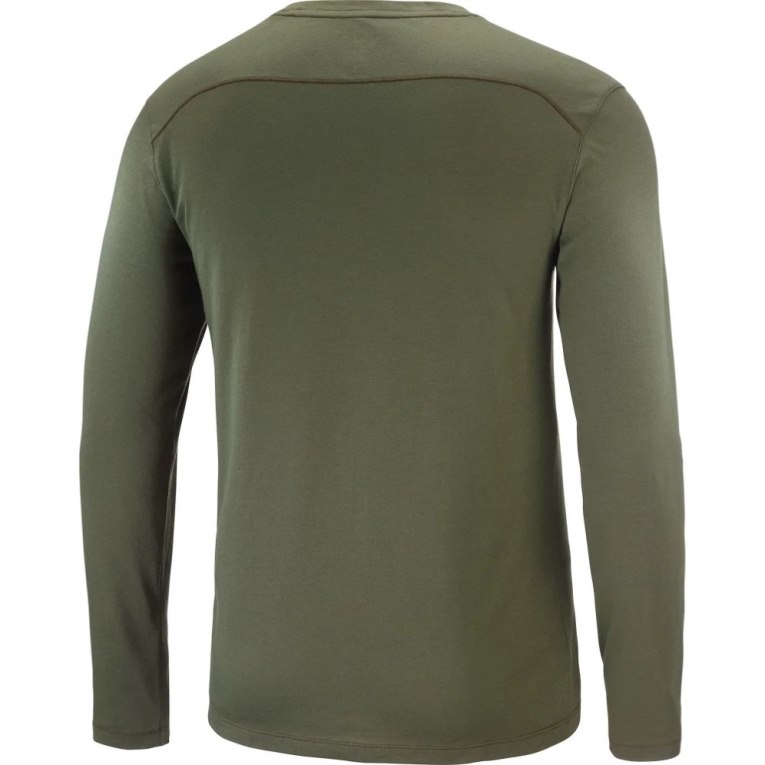 Salomon Essential Long Sleeve Tricko Panske Olivovo Zelená | SK 3OYQSI